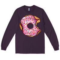 Plum pink strawberry donut Long Sleeve Tee - AdoDesignShop