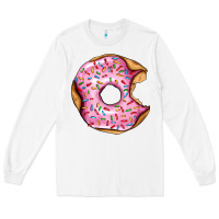 White pink strawberry donut Long Sleeve Tee - AdoDesignShop