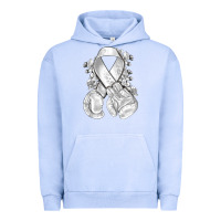 Pigment Grape Ice Lung Cancer white ribbon with boxing gloves Urban Hoodie - NancyCooperArtShop