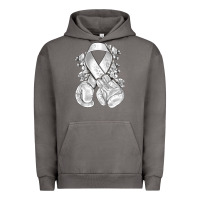 Pigment Tornado Lung Cancer white ribbon with boxing gloves Urban Hoodie - NancyCooperArtShop