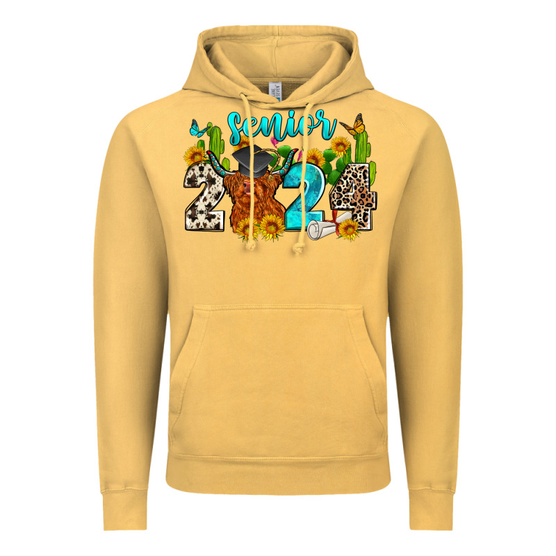 Senior 2024 Cow Vintage Hoodie by Zillion Design Studio | Teevron