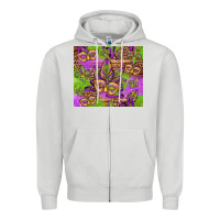 Dove Grey mardi gras carnival masks and fleur de lis Zipper Hoodie - Jasminsmagicworld