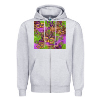 Heather Grey mardi gras carnival masks and fleur de lis Zipper Hoodie - Jasminsmagicworld