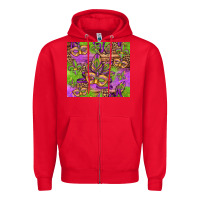 Red mardi gras carnival masks and fleur de lis Zipper Hoodie - Jasminsmagicworld