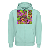 Seafoam mardi gras carnival masks and fleur de lis Zipper Hoodie - Jasminsmagicworld