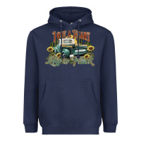 Navy i got a heart like a truck western sunflower Heavyweight Hoodie - NancyCooperArtShop