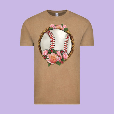 Western Baseball With Roses Vintage Tee Designed By Hra Design Shop