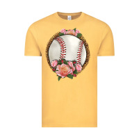 Vintage Mustard western baseball with roses Vintage Tee - HRA Design Shop