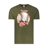 Vintage Olive western baseball with roses Vintage Tee - HRA Design Shop