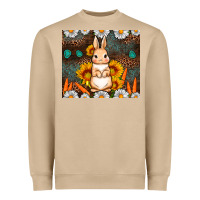 Rabbit Daisy Sunflower Leopard 20oz Tumbler Heavyweight Sweatshirt | Teevron