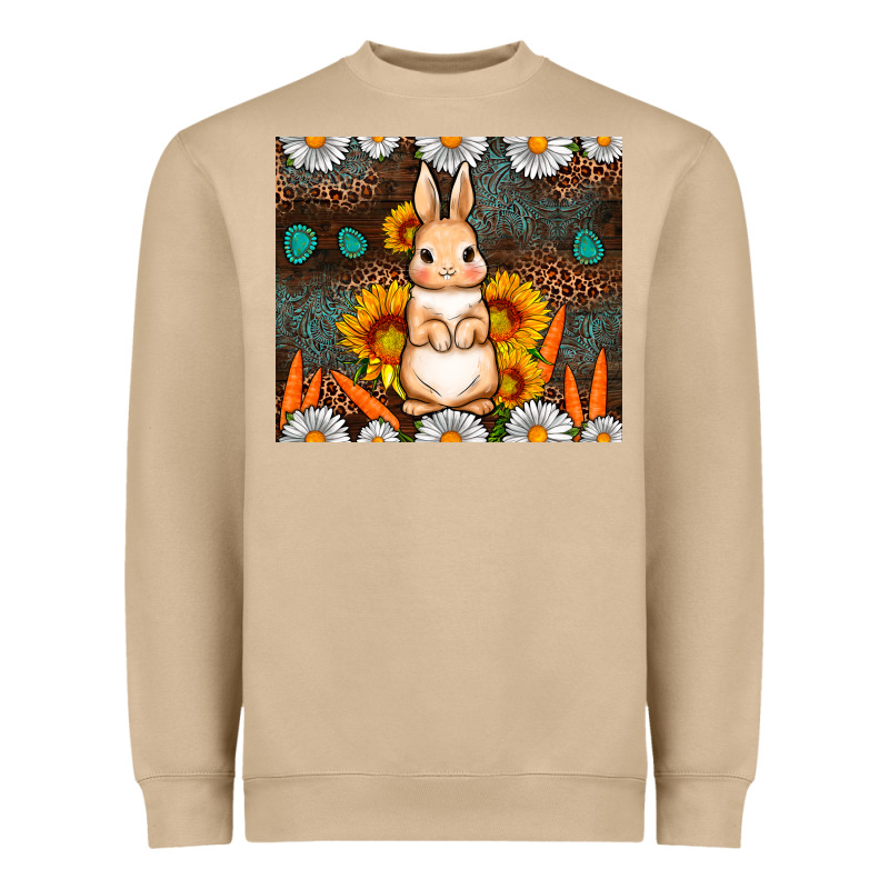 Rabbit Daisy Sunflower Leopard 20oz Tumbler Heavyweight Sweatshirt by Neo Western | Teevron