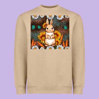 Rabbit Daisy Sunflower Leopard 20oz Tumbler Heavyweight Sweatshirt Designed By Neo Western