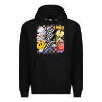 Black retro teacher Premium Hoodie - Artiststas