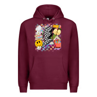 Burgundy retro teacher Premium Hoodie - Artiststas