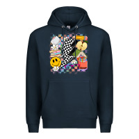 Navy retro teacher Premium Hoodie - Artiststas