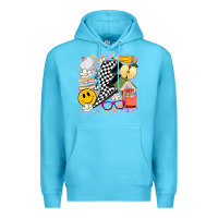 Ocean Blue retro teacher Premium Hoodie - Artiststas
