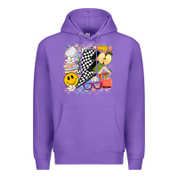 Purple retro teacher Premium Hoodie - Artiststas