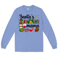Colony Blue santa's favorite mama Long Sleeve Tee - AdoDesignShop