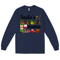 Navy santa's favorite mama Long Sleeve Tee - AdoDesignShop