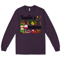Plum santa's favorite mama Long Sleeve Tee - AdoDesignShop