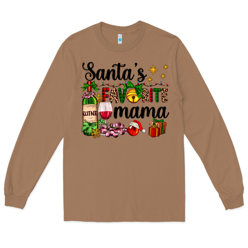 Santa's Favorite Mama Long Sleeve Tee by AdoDesignShop | Teevron