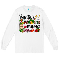 White santa's favorite mama Long Sleeve Tee - AdoDesignShop