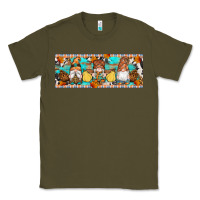 Army Green Fall Gnomes Classic Tee - Artiststas