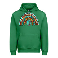 Emerald Western Rainbow with Leopard and Gemstone Urban Hoodie - texasbilliewilder