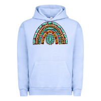 Pigment Grape Ice Western Rainbow with Leopard and Gemstone Urban Hoodie - texasbilliewilder
