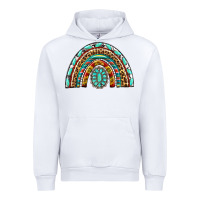 White Western Rainbow with Leopard and Gemstone Urban Hoodie - texasbilliewilder