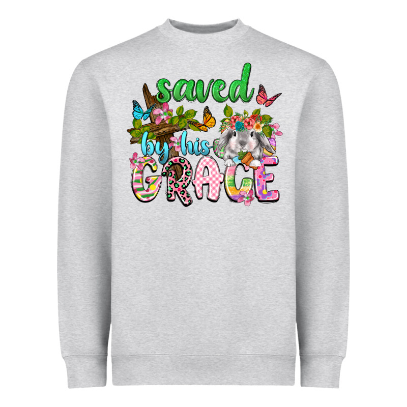 Saved By His Grace Heavyweight Sweatshirt by Neo Western | Teevron