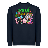 Navy Saved by his grace Heavyweight Sweatshirt - Neo Western