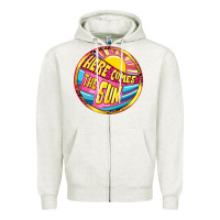 Oatmeal Heather Here comes the sun Zipper Hoodie - NancyCooperArtShop