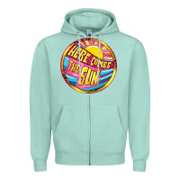 Seafoam Here comes the sun Zipper Hoodie - NancyCooperArtShop
