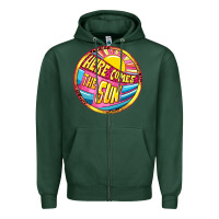 Sports Green Here comes the sun Zipper Hoodie - NancyCooperArtShop