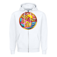 White Here comes the sun Zipper Hoodie - NancyCooperArtShop