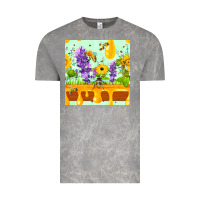 Cloud Rock honeydrip bee lavender daisy sunflower seamless pa Vintage Tee - FaDigitalArtStudio