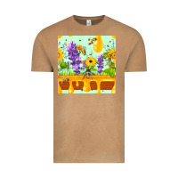 Vintage Camel honeydrip bee lavender daisy sunflower seamless pa Vintage Tee - FaDigitalArtStudio