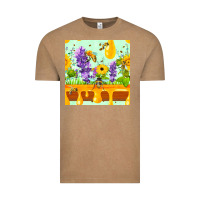 Vintage Coffee honeydrip bee lavender daisy sunflower seamless pa Vintage Tee - FaDigitalArtStudio