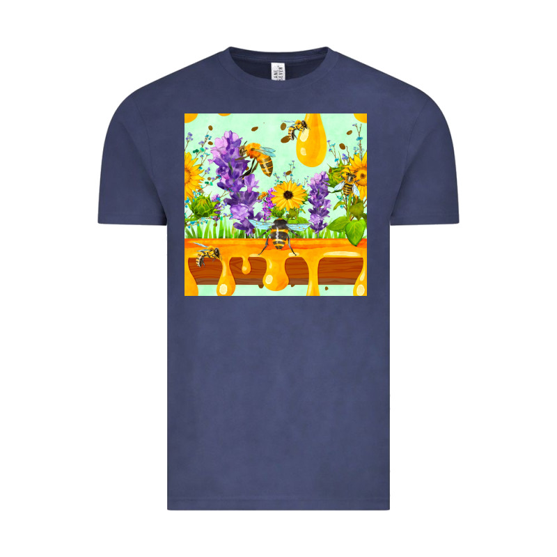 Honeydrip Bee Lavender Daisy Sunflower Seamless Pa Vintage Tee by FaDigitalArtStudio | Teevron