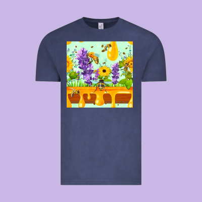 Honeydrip Bee Lavender Daisy Sunflower Seamless Pa Vintage Tee Designed By Fadigitalartstudio