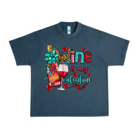 Midnight Navy wine is my valentine olivia Urban Heavy Tee - OliviaCreatesArt