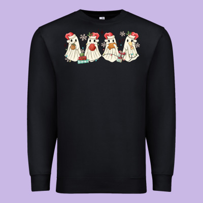 Pantasmas Mexican Christmas Ghosts Premium Sweatshirt Designed By Maliassmallbusiness