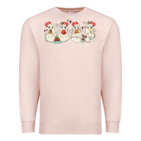 Pale Pink pantasmas mexican christmas ghosts Premium Sweatshirt - MaliasSmallBusiness