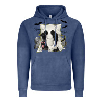 Vintage Denim Ghost Cat Vintage Hoodie - texasbilliewilder