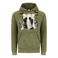 Vintage Olive Ghost Cat Vintage Hoodie - texasbilliewilder