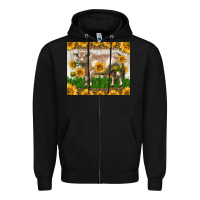 Black Western Charolais Bull With Sunflowers Zipper Hoodie - LillyAllenDesigns