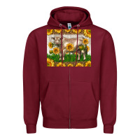 Western Charolais Bull With Sunflowers Zipper Hoodie | Teevron