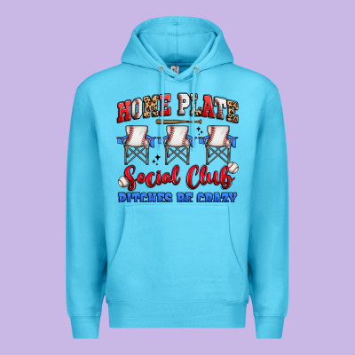 Home Plate Social Club Pitches Be Crazy Premium Hoodie Designed By Artiststas