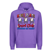 Purple home plate social club pitches be crazy Premium Hoodie - Artiststas